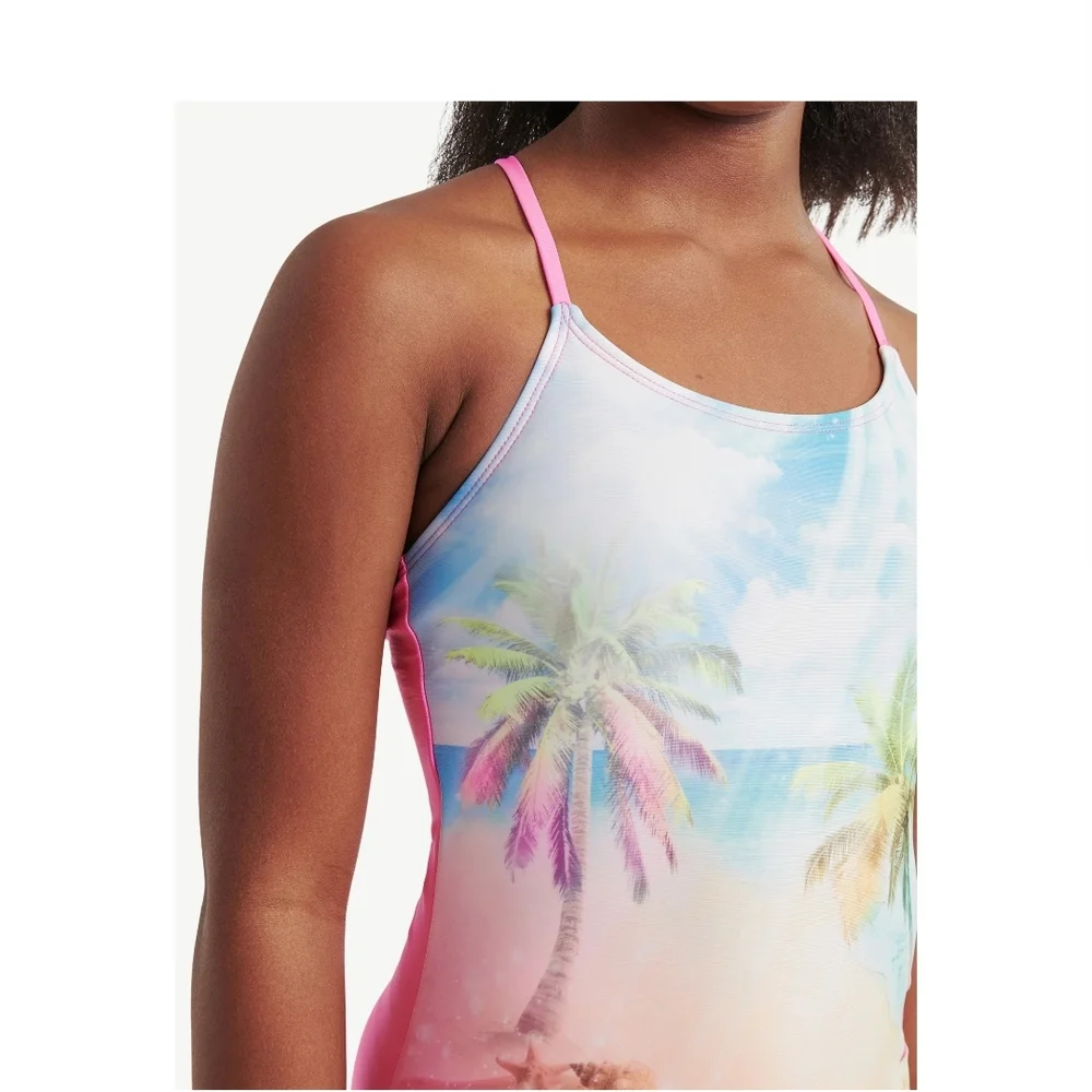 JusticeTropical Paradise Kids One Piece Swimsuit - XL 16/18